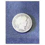 1913 Barber Silver Dime
