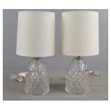 2x The Bid Glass Table Lamps