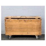 Stevens Vintage Wood Crate On Wheels