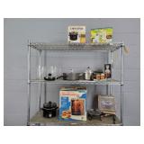 Lot Assorted Kitchen Items- Rack Not Included