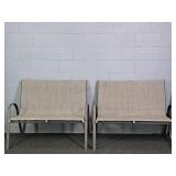 2x The Bid Metal Frame Slingback Setee