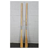 Pair Of Vintage Wooden Oars