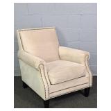 Ashley Furn Upholstered Club Chair W/nailhead Trim