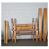 Vintage 3/4 Size Wood Rope Bed