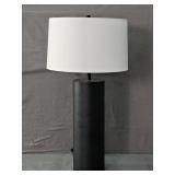 28" Black Metal Cylander Table Lamp