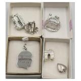 2 Boxs Of Sterling Silver Charms Tw 15.8g