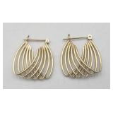 14k Yellow Gold Pierced Earrings 1.6g