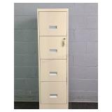 4 Drawer Metal File Cabinet W/ Key