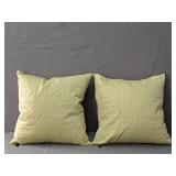 2x The Bid Newport High End 20" Sq Feather Pillows