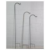 3x The Bid Heavy Iron Garden Shepherds Hooks