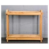 Wood Shelf Unit W/ Wedge Construction
