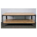 Walker Edison Mfg Wood And Metal 2 Tier Table