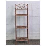 Bronze Finish Folding Metal 3 Tier Stand
