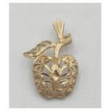 14k Yellow Gold Apple Or Cherry Pendant 1.5g