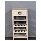 Solid Wood 8 Bottle Wine Rack W/ Storage