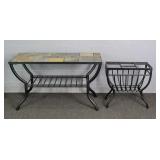 Decorative Metal Tile Top Table W/bonue