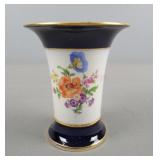 Meissen Germany Crossed Swords Trumpet Vase
