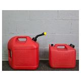 Lot Of 2 Blitz & Essence 5 & 2.5 Gal Gas Cans