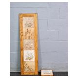 Vintage Lance Munn Oak Framed Wall Hanging