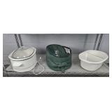Crockpot With 2 Inserts And Storage Bag