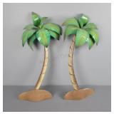 2x The Bid 22" Metal Palm Tree Wall Art
