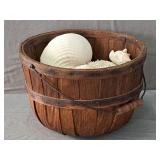 Lot Vintage Natural Wood Strip Handmade Basket