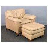 Ashley Furn Faux Leather Oversize Accent Chair