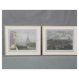 2x The Bid Maurice Legendre Paris Cityscape Print