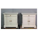2x The Bid Dillon Furn White Wood Night Stand