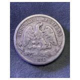 1886 Mexico 50 Centavos .900 Silver 13.11g