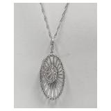 14k Chain Necklace 18" With Sterling Silver
