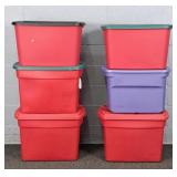 6x The Bid Rubbermaid & Sterilite Plastic Totes