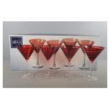 Mikasa Cheers Ruby Martini Glasses