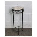 Mosaic Tile Top Plant Stand ( Metal Base)
