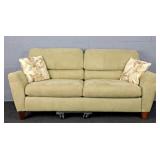 Albany Furn Microfiber Upholstered 2 Cushion Sofa