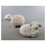 2x The Bid Concrete Art Sheep