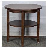 Oval Mahogany 2 Tier Stand