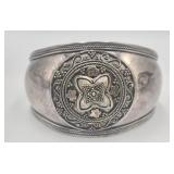 Designer Ethnic Boho Cuff Bracelet With Satin