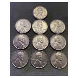 Lot Of 10 - High Grade 1943 Steel Wartime Cents