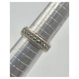 Sterling Silver Marcasite Sz 9 Ring 5.3g Tw