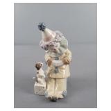 Lladrï¿½ Pierrot With Concertina Porcelain Figurine