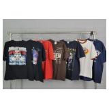 Lot Of 7 Graphic Tees, Size Marked L, Xl