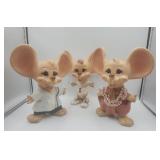 3 X Bid Vintage 1970s Topo Gigio  Plastic Big