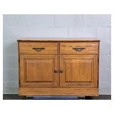 Solid Oak Cabinet W/ Storage