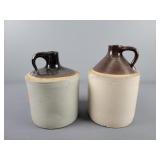 2x The Bid Antique Stoneware Whisky Jugs