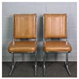 2x The Bid Douglas Furn Vinyl Upholstered Chairs