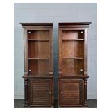 2x The Bid Ashley Furn Tall Lighted Display Cab