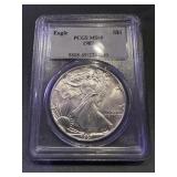 1987 American Silver Eagle .999 Pcgs Ms69