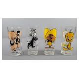 4x The Bid Loony Tunes Glassware