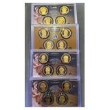 4x The Bid Us Mint 4 Coin Presidential $1 Proof